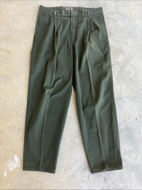 VTG 90s Bugle Boy Army Green Pants, 36